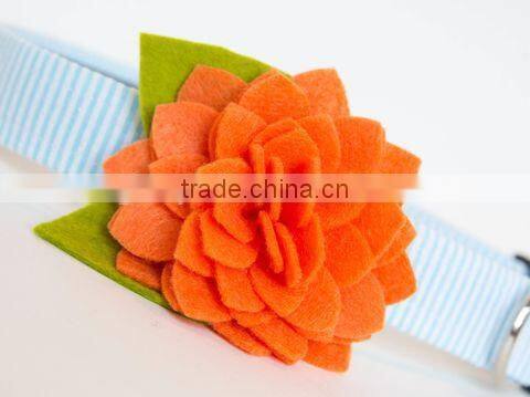 2017 new fashion hot sale China cheap product craft wholesale handmade felt fabric orange flower for women belt decor headband