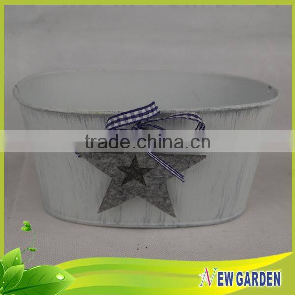 White and Green 12 Inch Flower Pot Or Any Size Welcome OEM