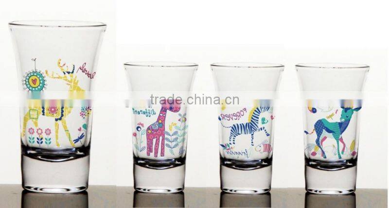 1.5oz 2oz 2.5oz 3oz animal woman gril color printing sheezer shot glass cup