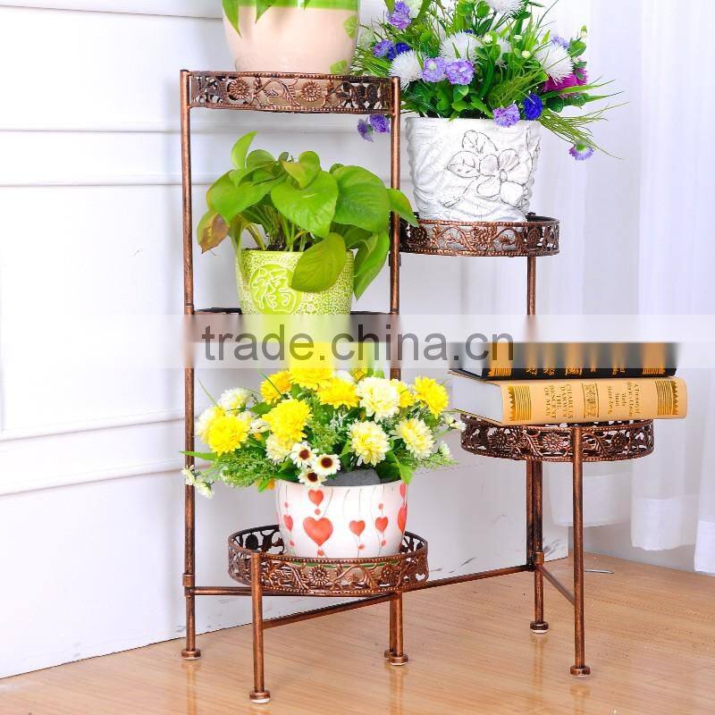 2016 continental style metal hanging corner flower pot stand