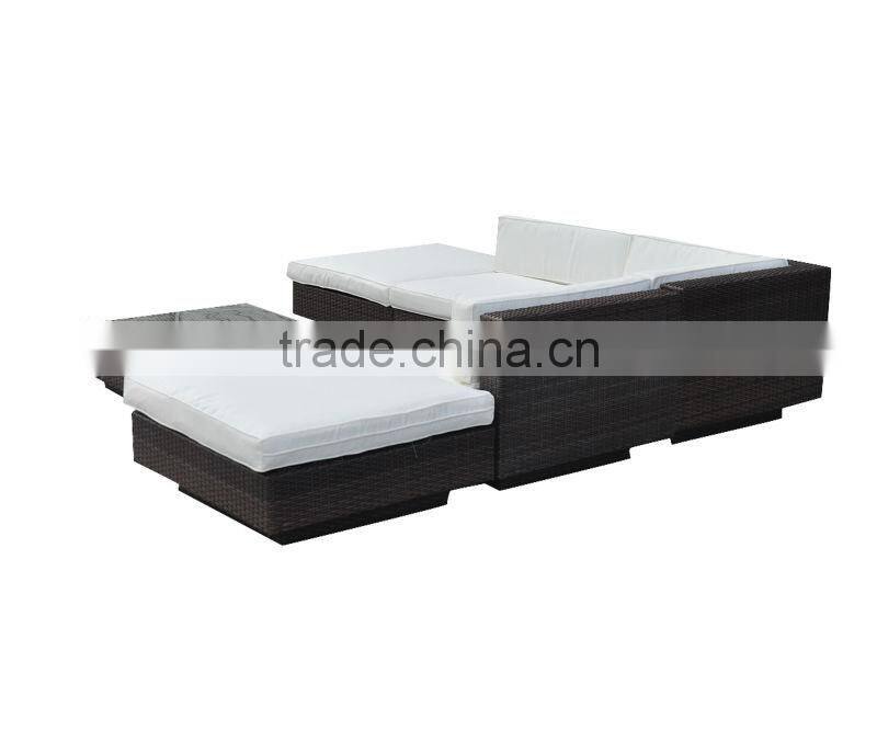 Outdoor Garden Furniture cheap wicker Coffee Table and Sofa set