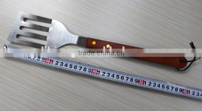 Factory price 3 pcs wooden handle bbq grill tool sets