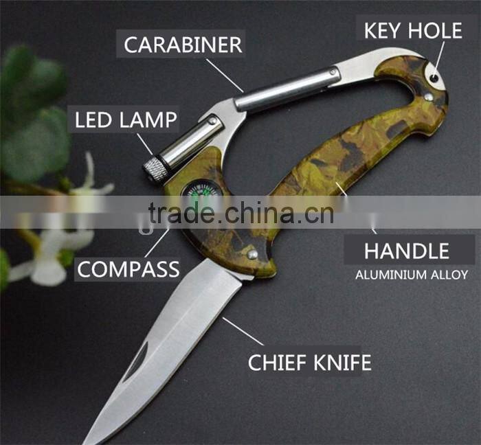 Wholesale camouflage color portable multifunction carabiner bulk