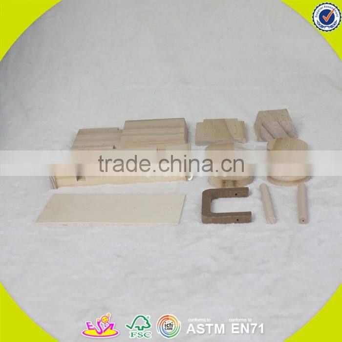 2017 new products educational wooden kids diy toy W03B051
