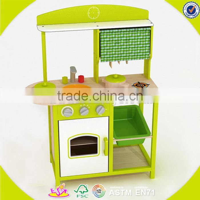 Wholesale cheap funny wooden kids kitchen toy creative role play wooden kids kitchen toy W10C055
