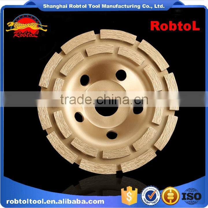 115mm double row diamond grinding wheel 4.5" abrasive polishing disc for concrete granite marble double cup wheel