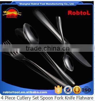 4 Piece Cutlery Set Spoon Fork Knife Flatware Dinning Dinnerware Tableware Stainless Steel