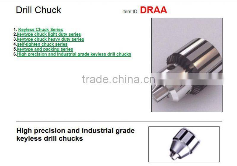 1.5-13mm 1/2-20UNF set Spanner drill chuck clamp Mini electric keyless keytype keyed self tighten light heavy duty