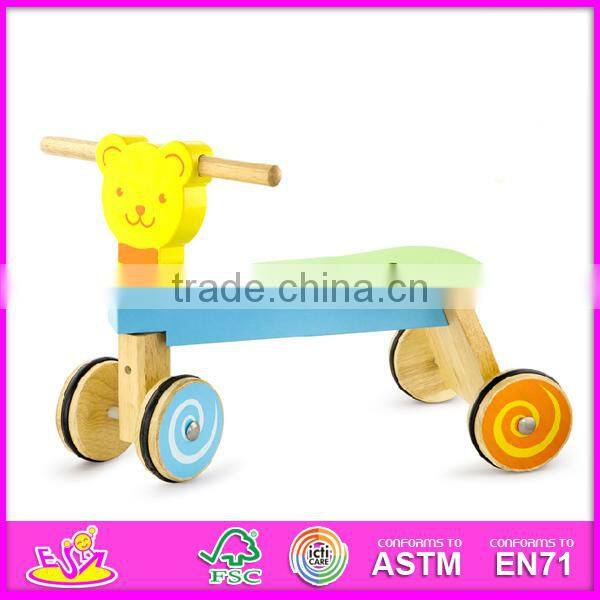 2015 Christmas gift kids ride on car wholesale,Lovely Children wooden ride on toy car,Cute Wooden baby tricycle car toy W16A010