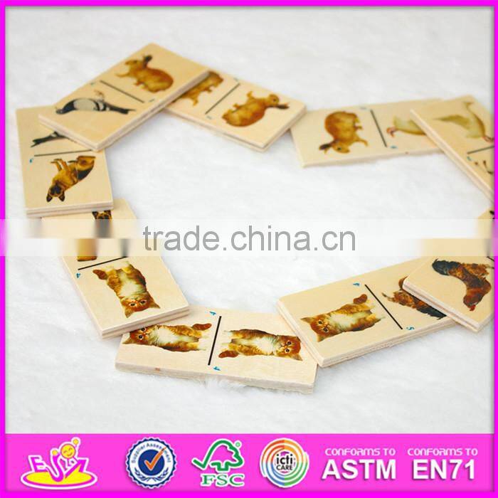 2016 top fashion educational kids wooden domino set WJ278287