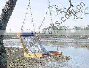 Outdoor Single Rope Cushioned Hammock Swing