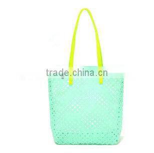 (OEM) transparent pvc clear beach handbag