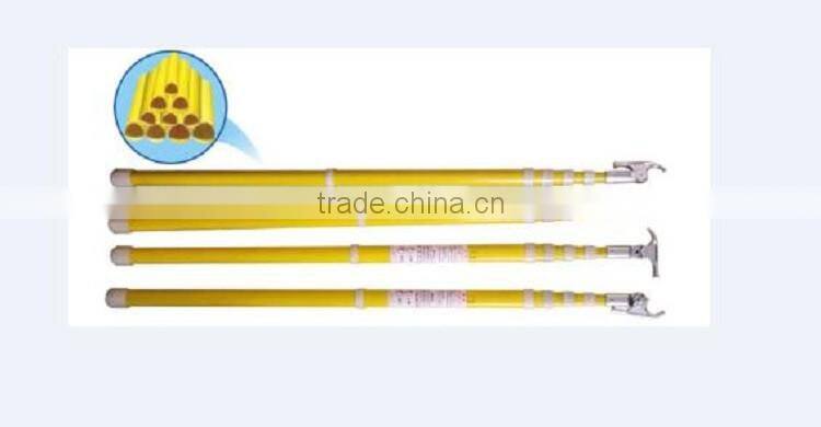 8-12M Telescopic Hot Stick/ Fiberglass High Voltage Operating Rod Stick MADE IN CHINA