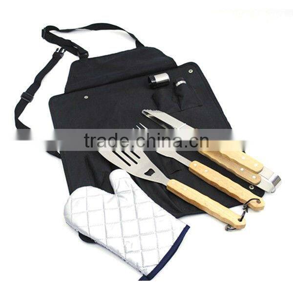 BQ-0006 / 3 pcs BBQ tools with apron / bbq product