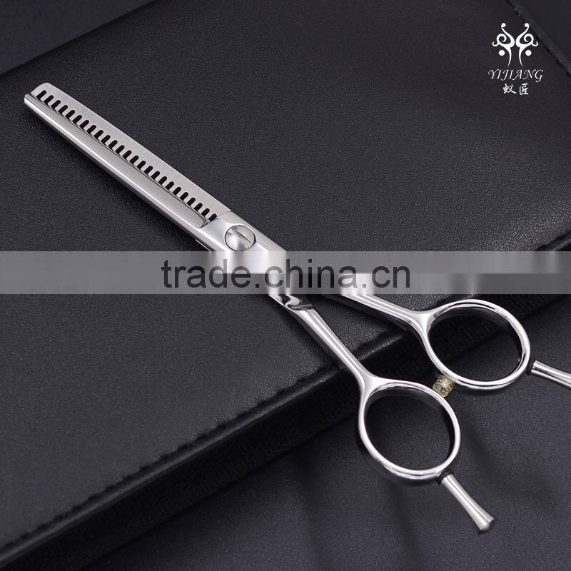 Black screw polishing silver professional hair thinning scissors