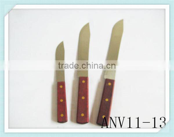 2015 Wooden handle steak knife,3pcs bread knife set