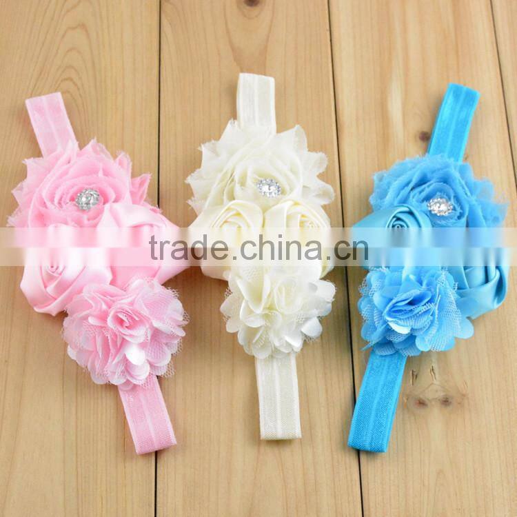 2015 Lastest Nice Baby Girl Flower Headband Baby Headband Wholesale Daisy Flower Crown Elastic Headband