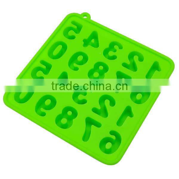 FDA LFGB standard silicone ice cube tray with letters