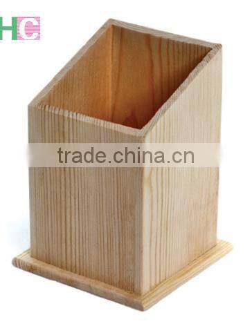 2016 unfinished wooden pen holder for children wholesale