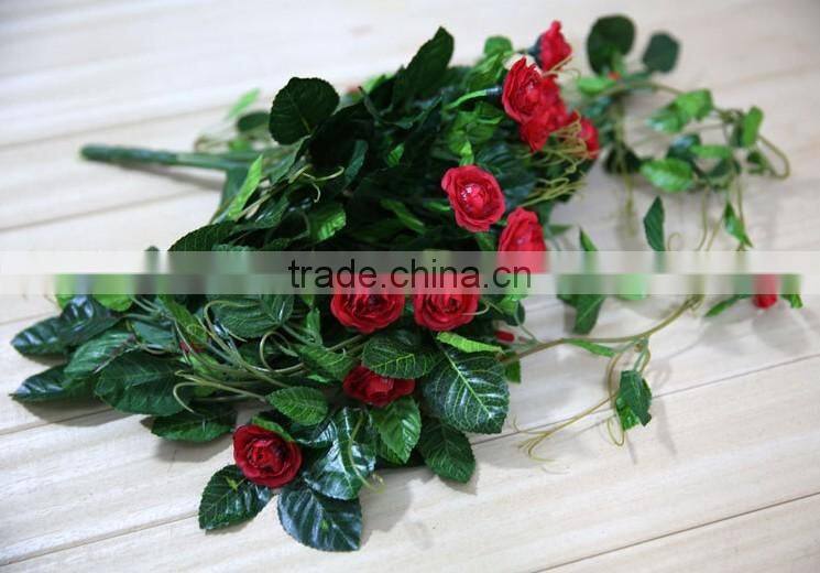 Decorative red rose flower garland for wholesale