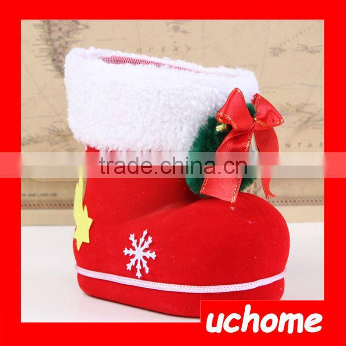 UCHOME Christmas Decoration Shoes Santa Claus Shoes For Candy Pens