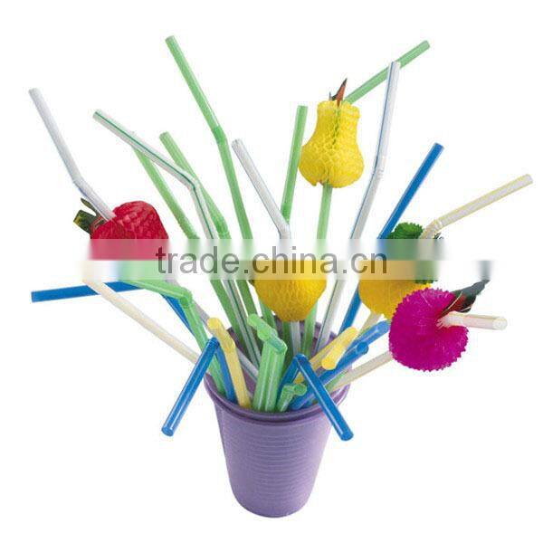 Party and fashion insulated plastic fancy drinking straw