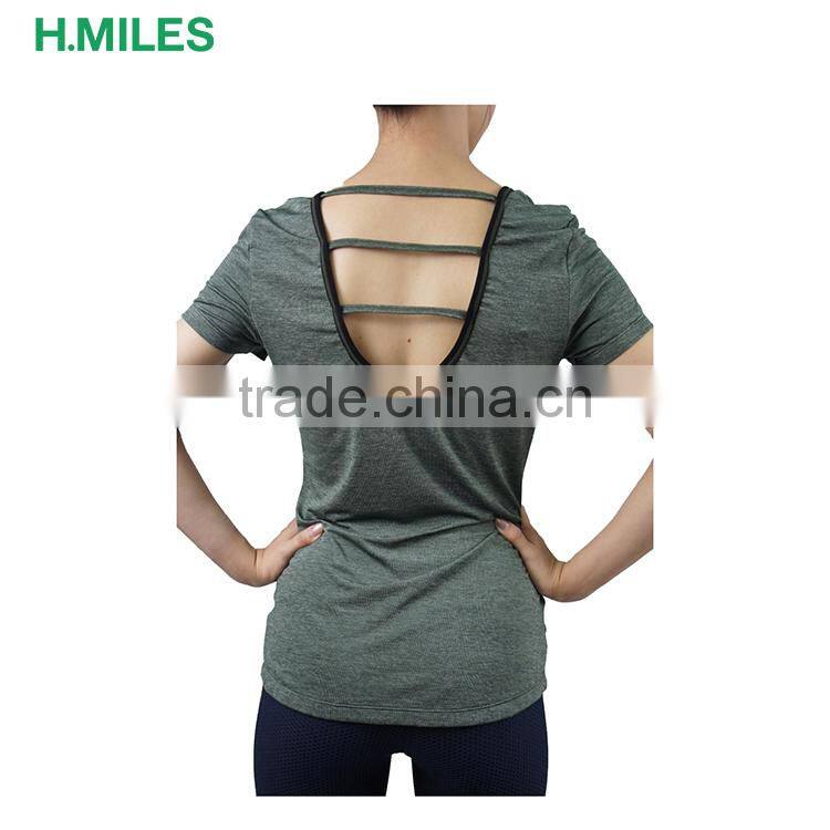 2017 cheap sexy color combination blank sports tee shirt designs for gym