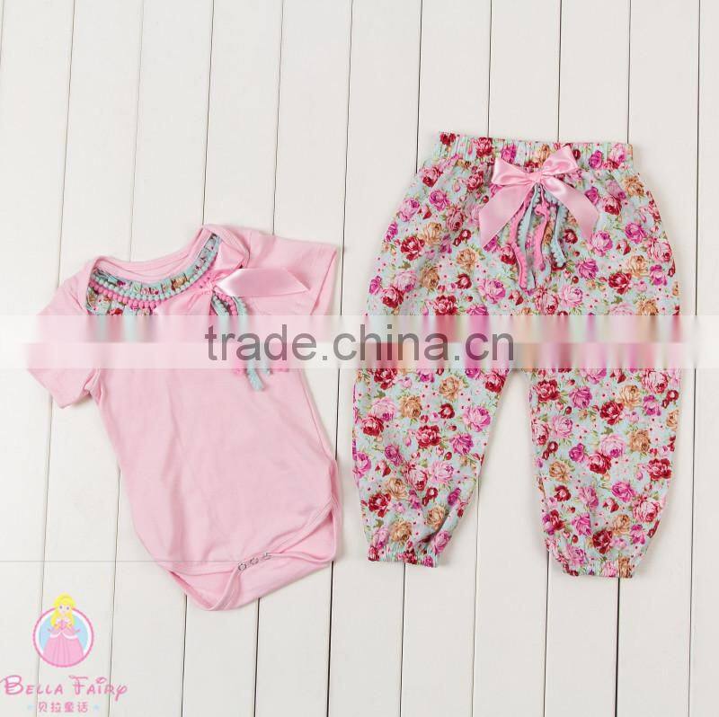 2017 Spring Girls Boutique Clothing Set Cotton Long Sleeve Baby Suit Baby Rompers White