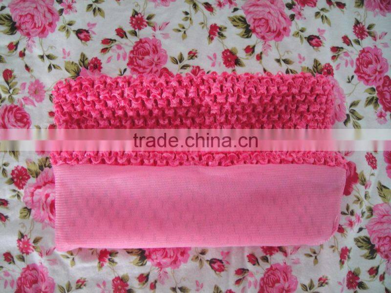 Wholesale 9 inches light pink crochet tube top for kids ,crochet top tutu lined