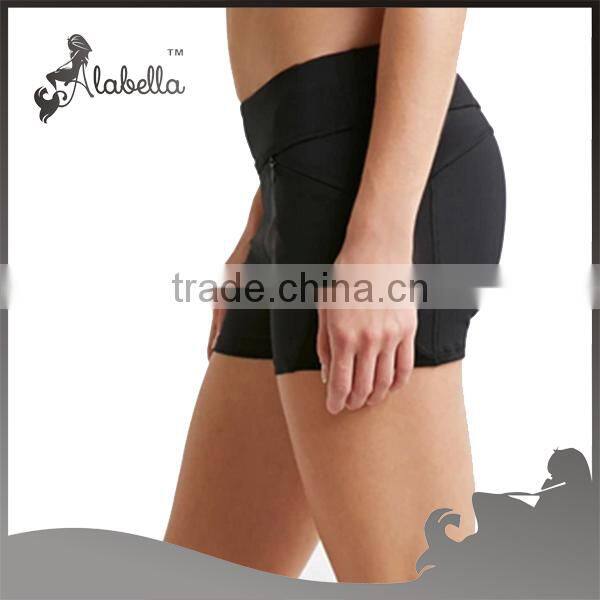 Plain sweat shorts with zipper Shorts women for wholesale