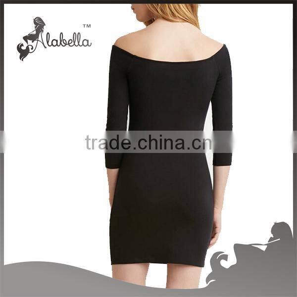 Fashion sexy dress bodycon dress with 3/4 sleeve