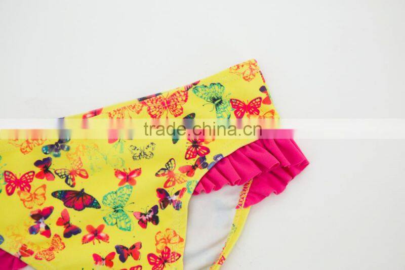 OEM Service Kids Sportwear Two Piece Butterfly Design Girl Swimwear Beachwear