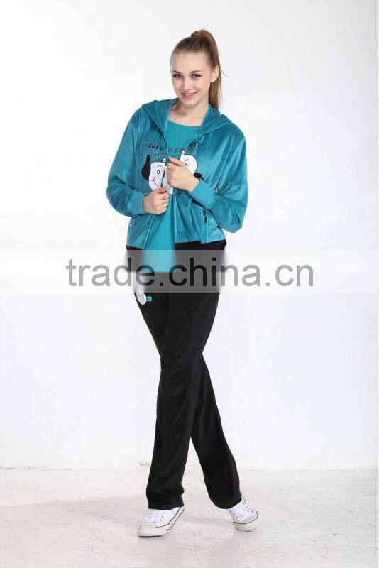High Quality 3pcs sets of pants and blouse for lady