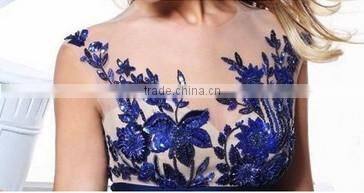 sexy nighty navy blue lace and chiffon mother of bride dress