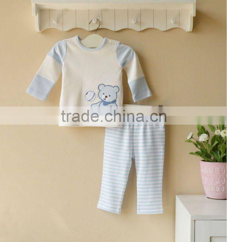 mom and bab 2012 Autumn baby wear 100% cotton top pants set