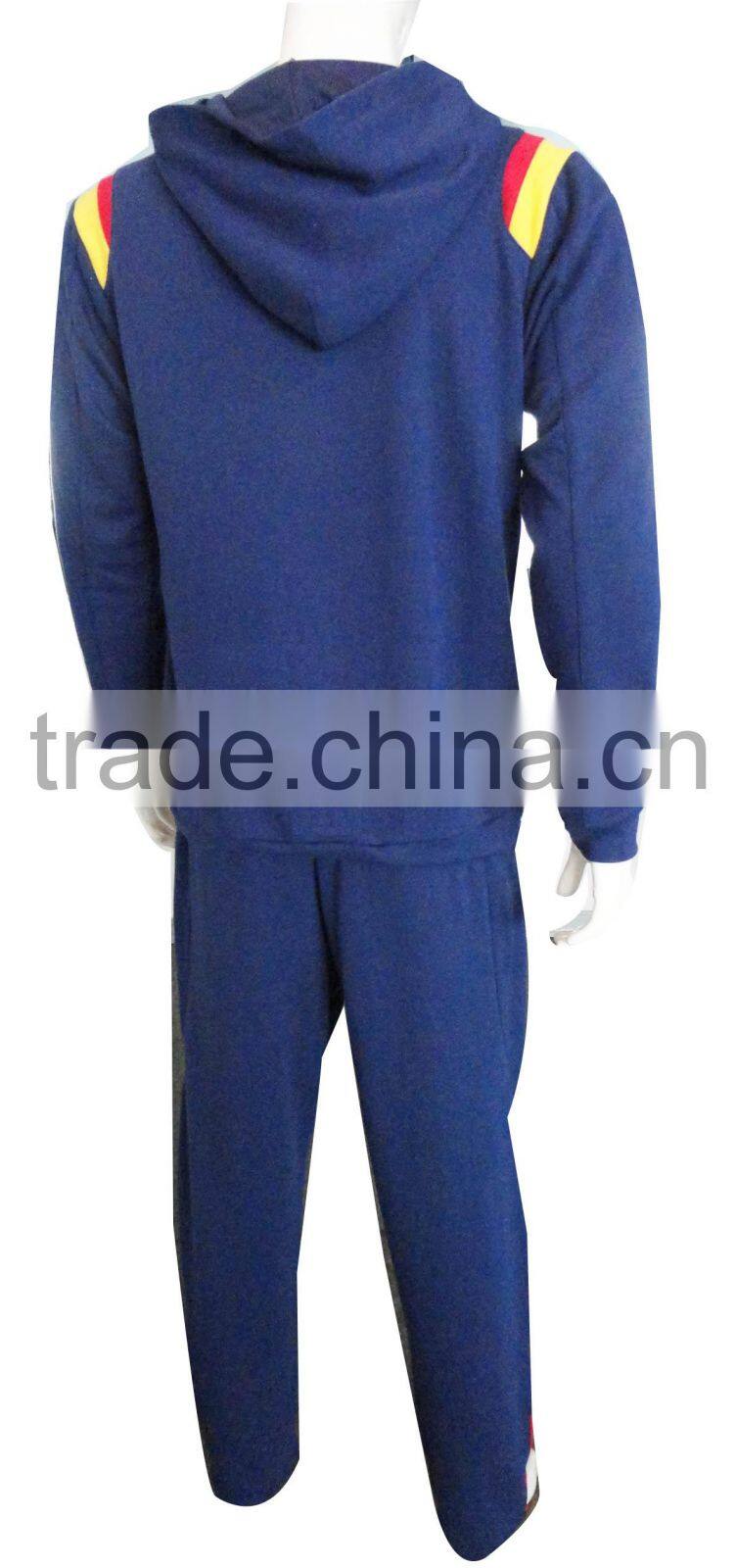 Men's CVC with brush training fleece Tracksuits