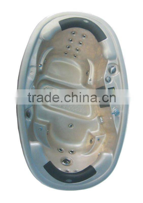 Family joyful outdoor spa/ whirlpool/hot tub with theraphy center