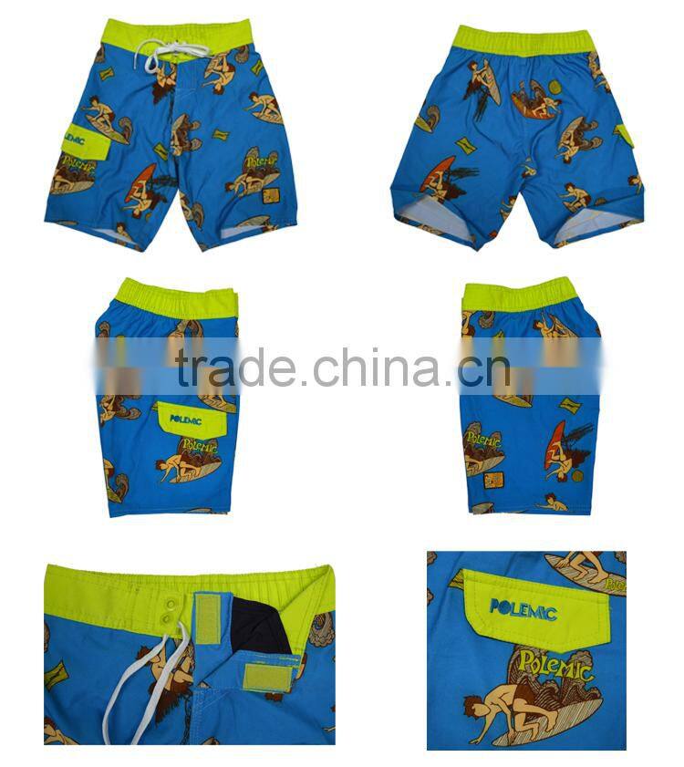 Professional Boardshorts Manufacturer/Cartoon Printed Boys Boardshorts /Young Boy Swim Shorts