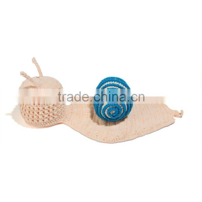 Newborn Snail Design Knitted Hat Cute Baby Kids Crochet Boutique Caps Winter Baby Clothes