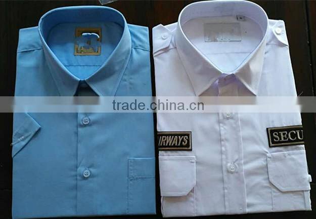Men White Short Sleeve Pilot Uniform Work Shirt