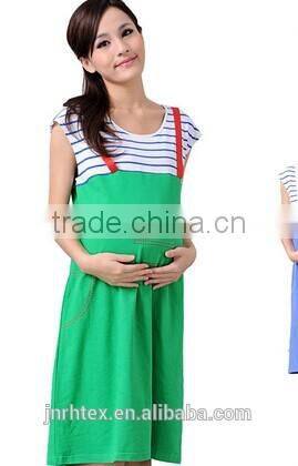 High quality 100%Cotton plain color latest maternity design