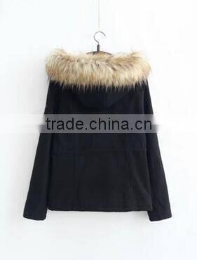 Runwaylover EY0986C fashion woman clothes fur collar women winter thick padded parka jacket