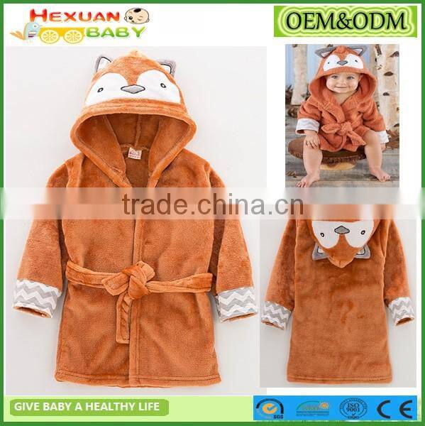 factory bath towel robe for kids fleece robe 2017 New OEM