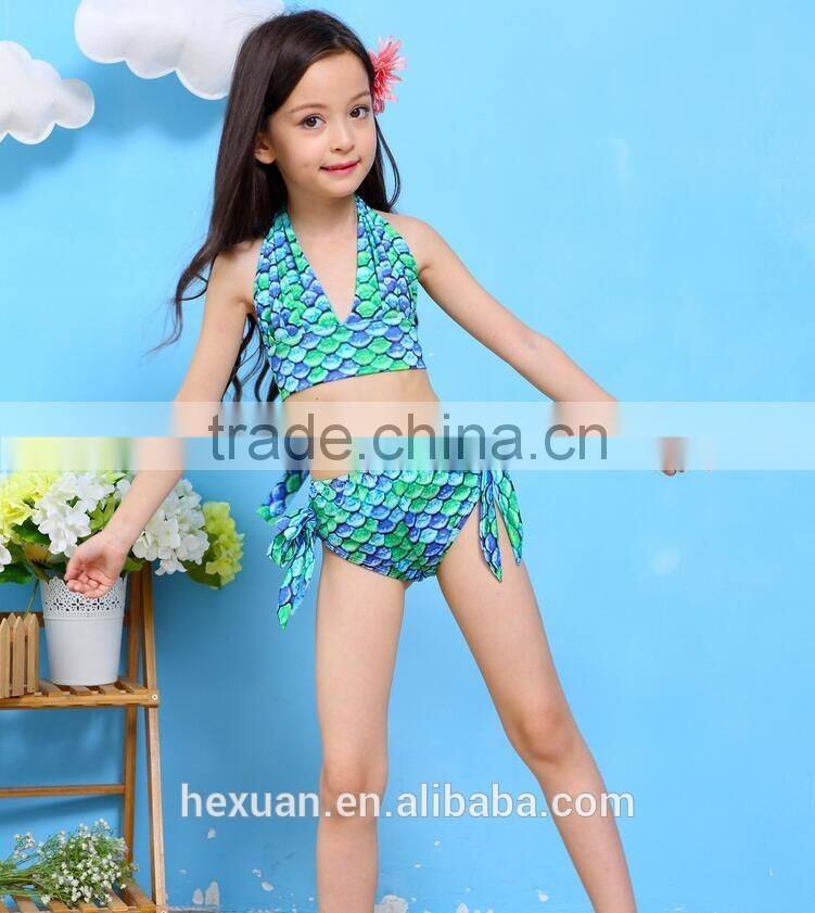 Sexy Mermaid Tail Swim Halter Kids Girls Bikini