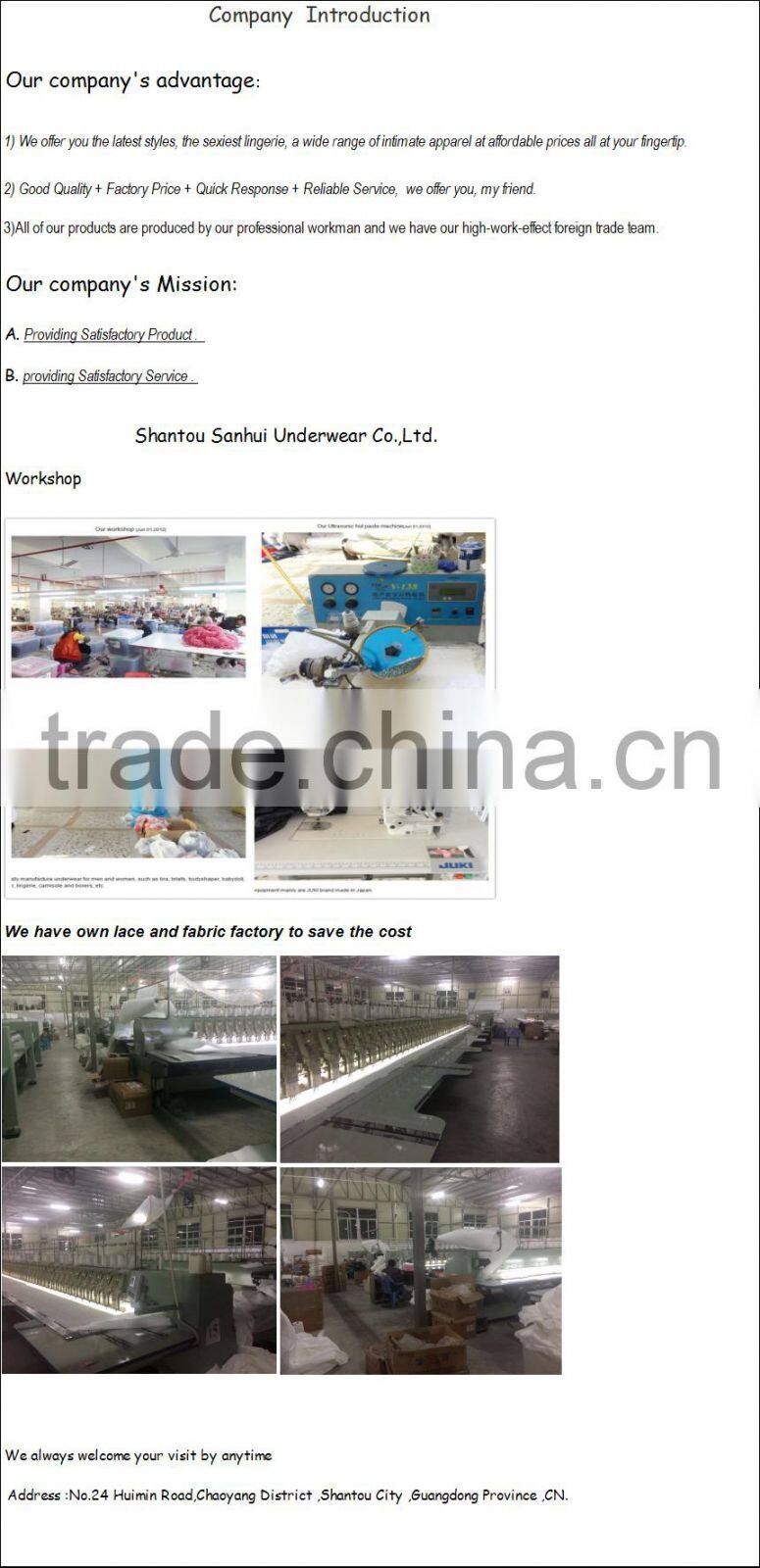 High quality women unpadded bra panty set women lace bra panty set