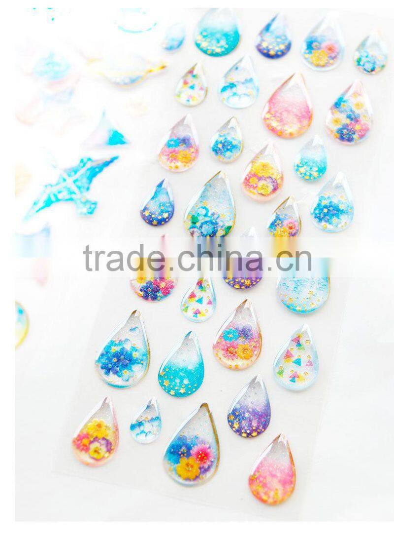 custom epoxy resin sticker waterproof PVC sticker decorative children sticker