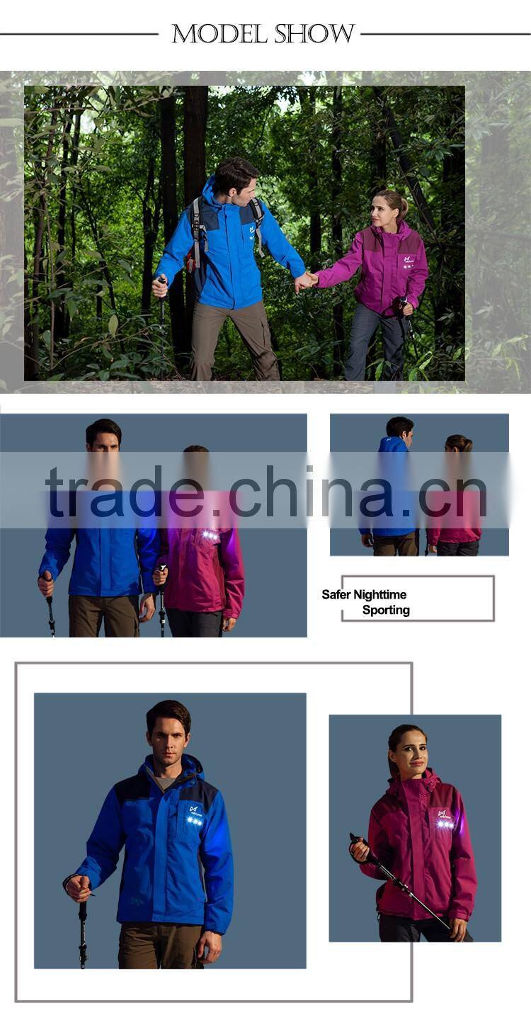 LED glow security waterproof winter nylon ladies safety jacket