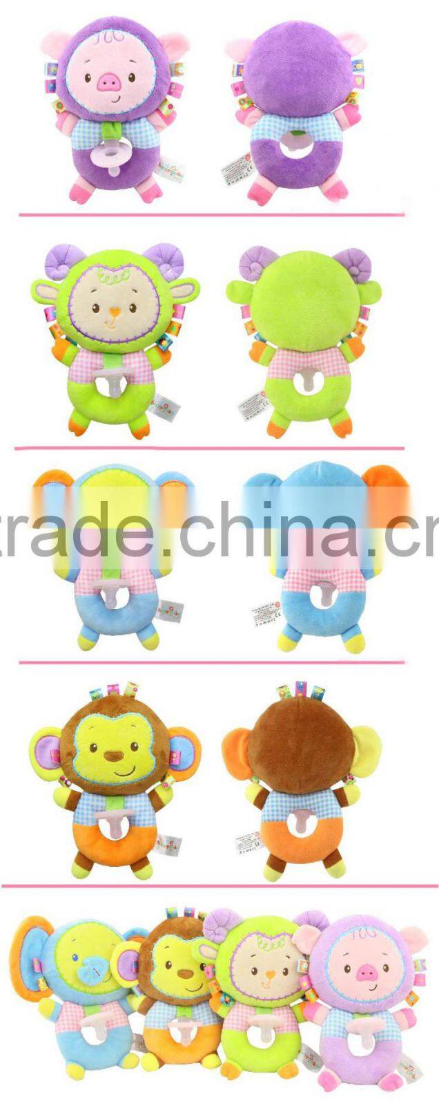 Lovely baby plush toys with pacifier