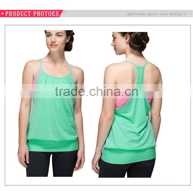 2015 custom dry fit women tank tops yoga top wholesale in china