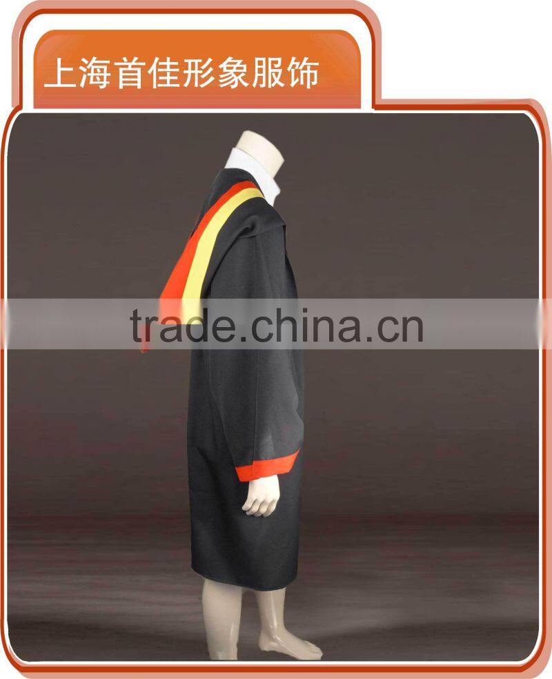 doctor graduation gown, graduation apparel, doctor's gown